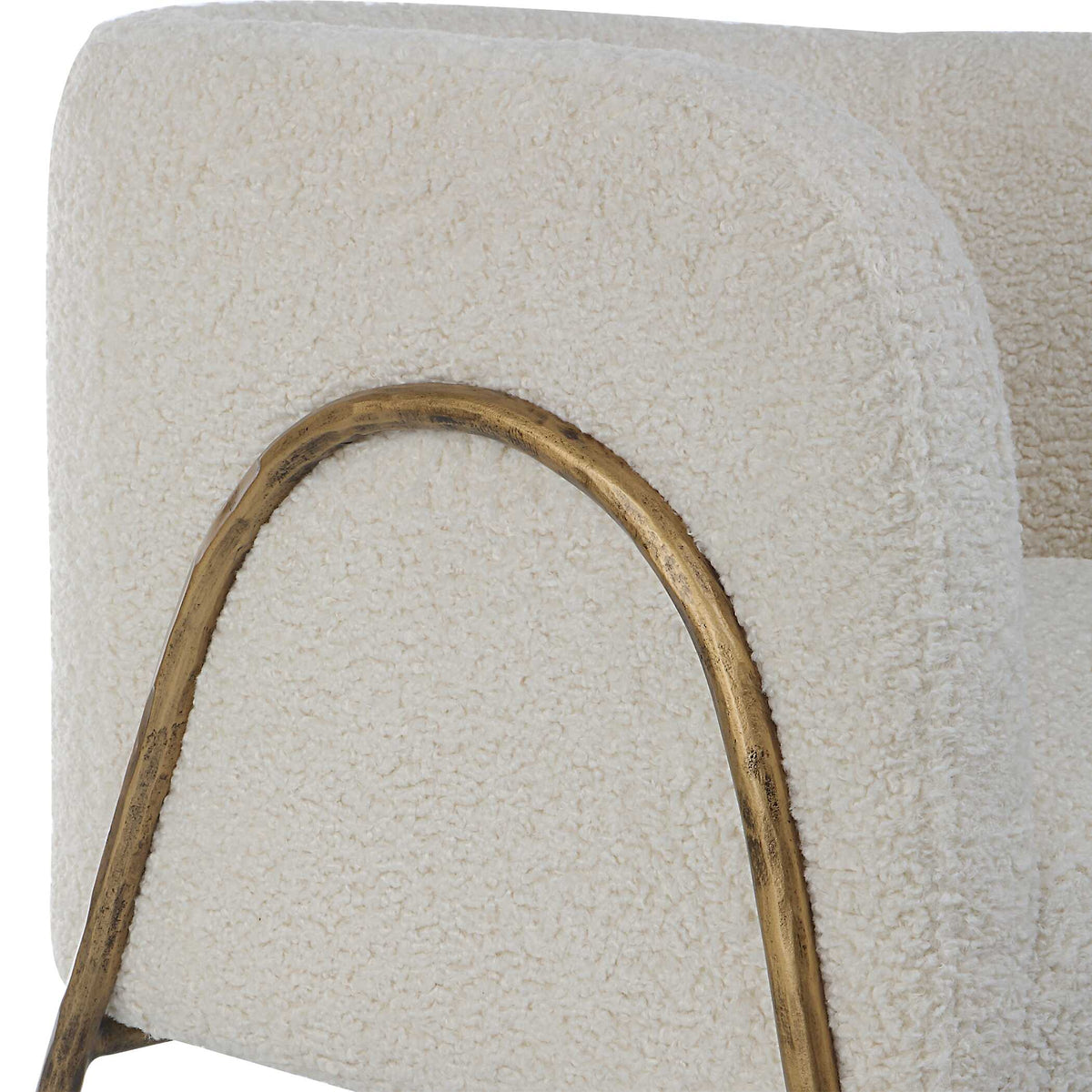 Jacobsen Off White Shearling Accent Chair