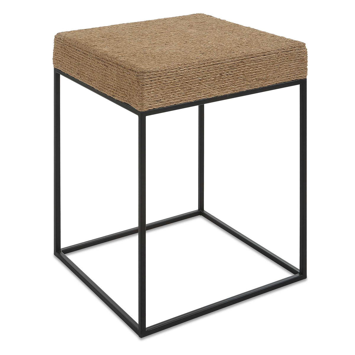 Laramie Rustic Rope Accent Table
