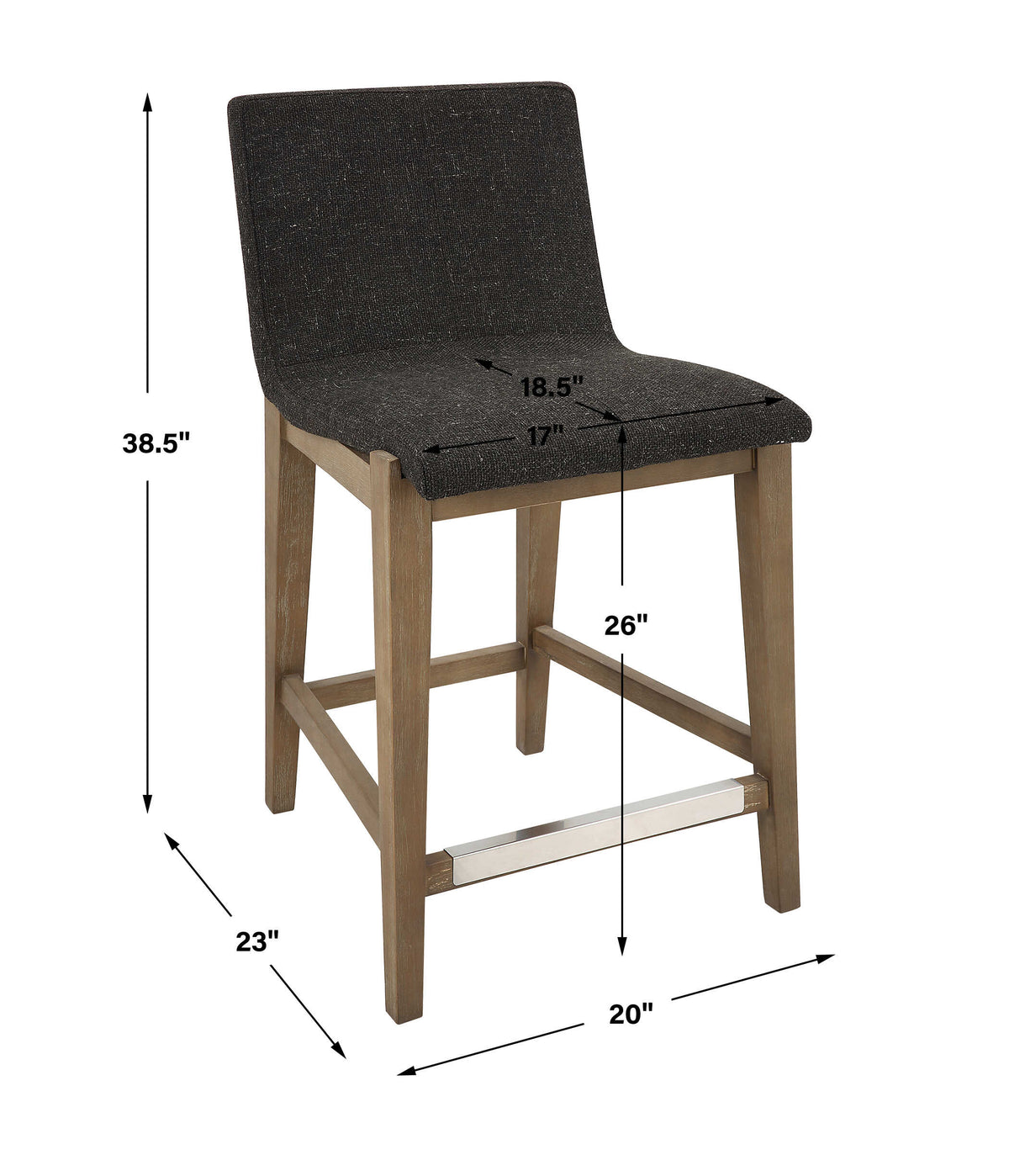 Klemens Chocolate Counter Stool