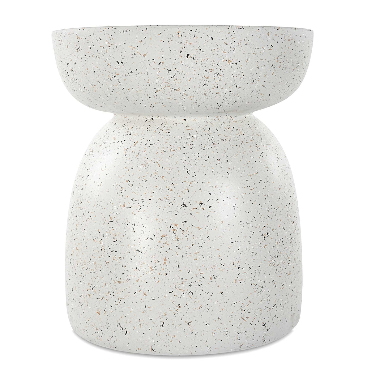 Inhale Cast White Accent Table