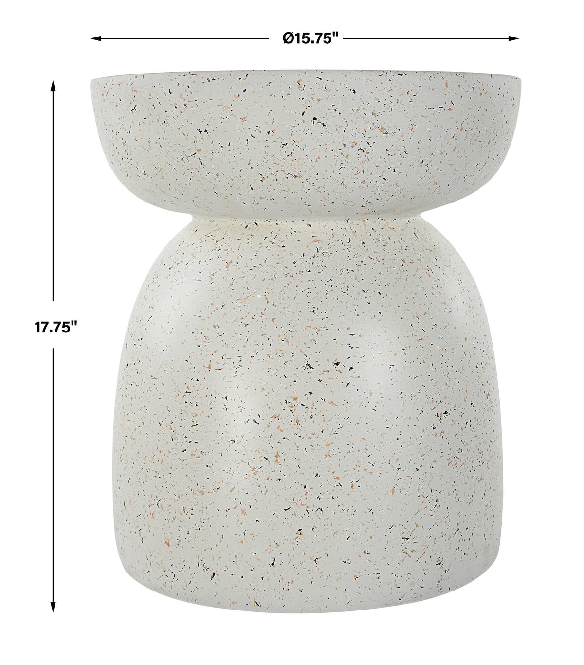 Inhale Cast White Accent Table