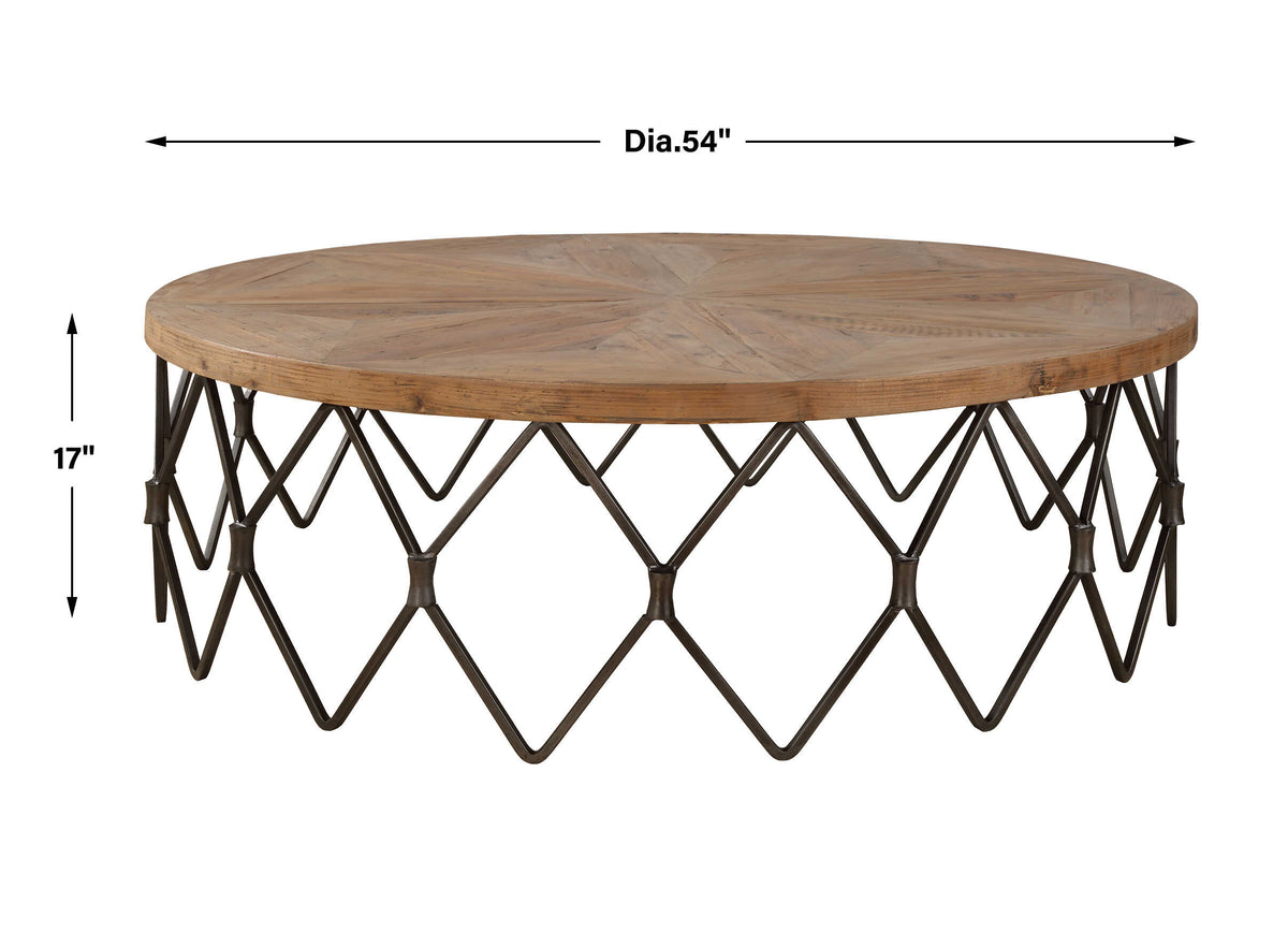 Chain Reaction Wooden Coffee Table