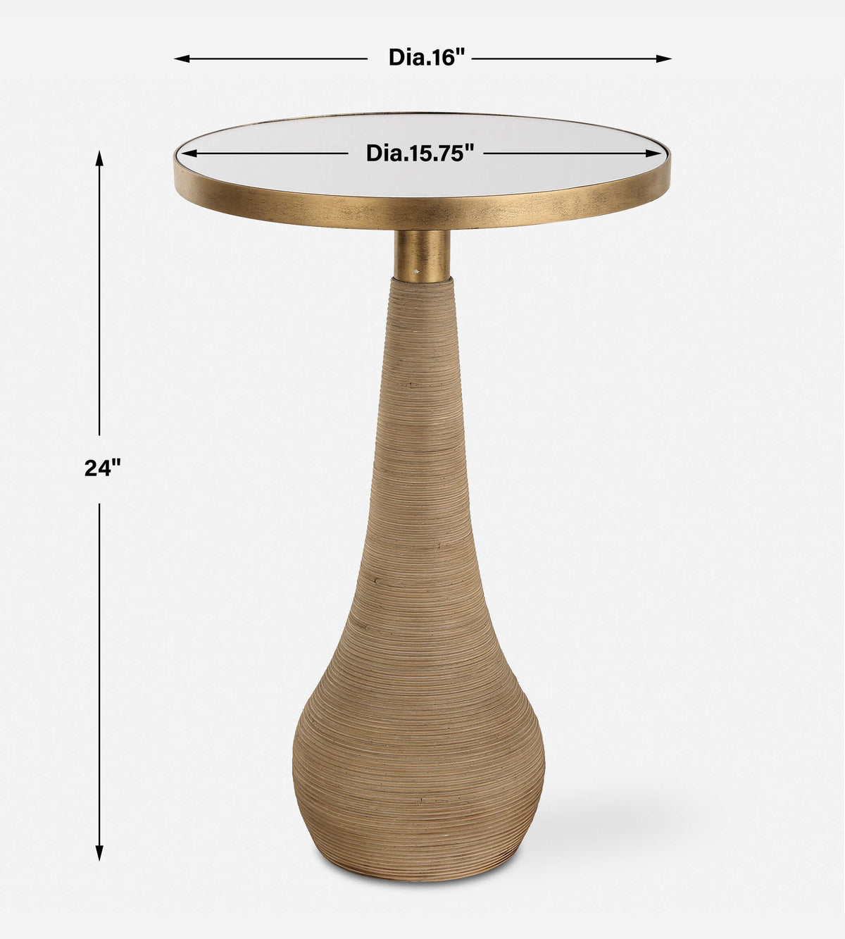Terra Brass Accent Table