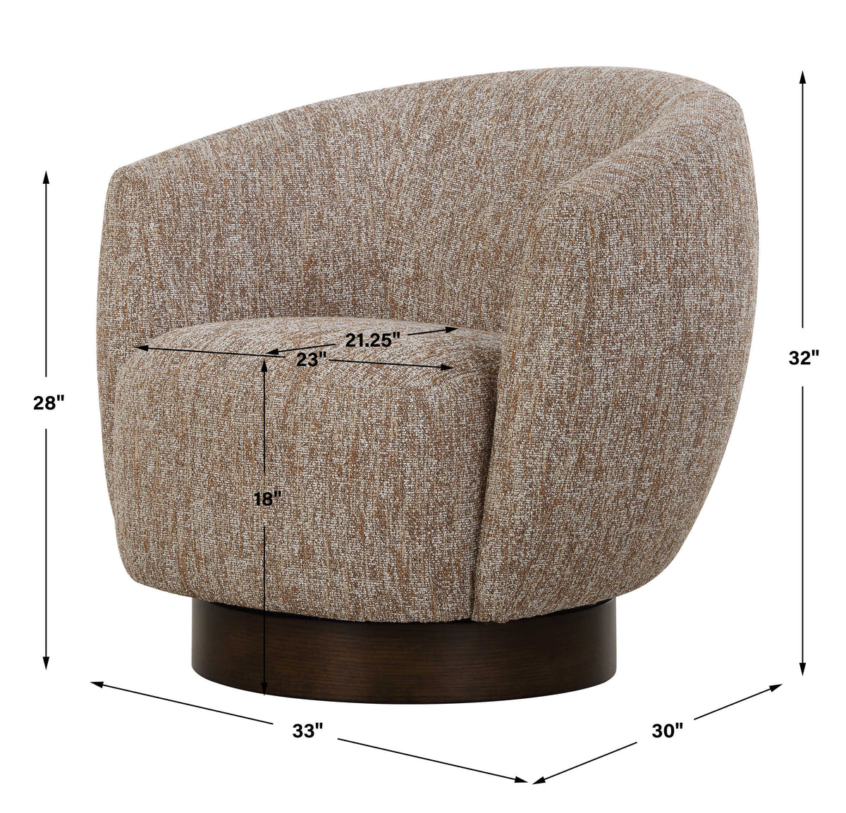 Dunes Fabric Swivel Chair