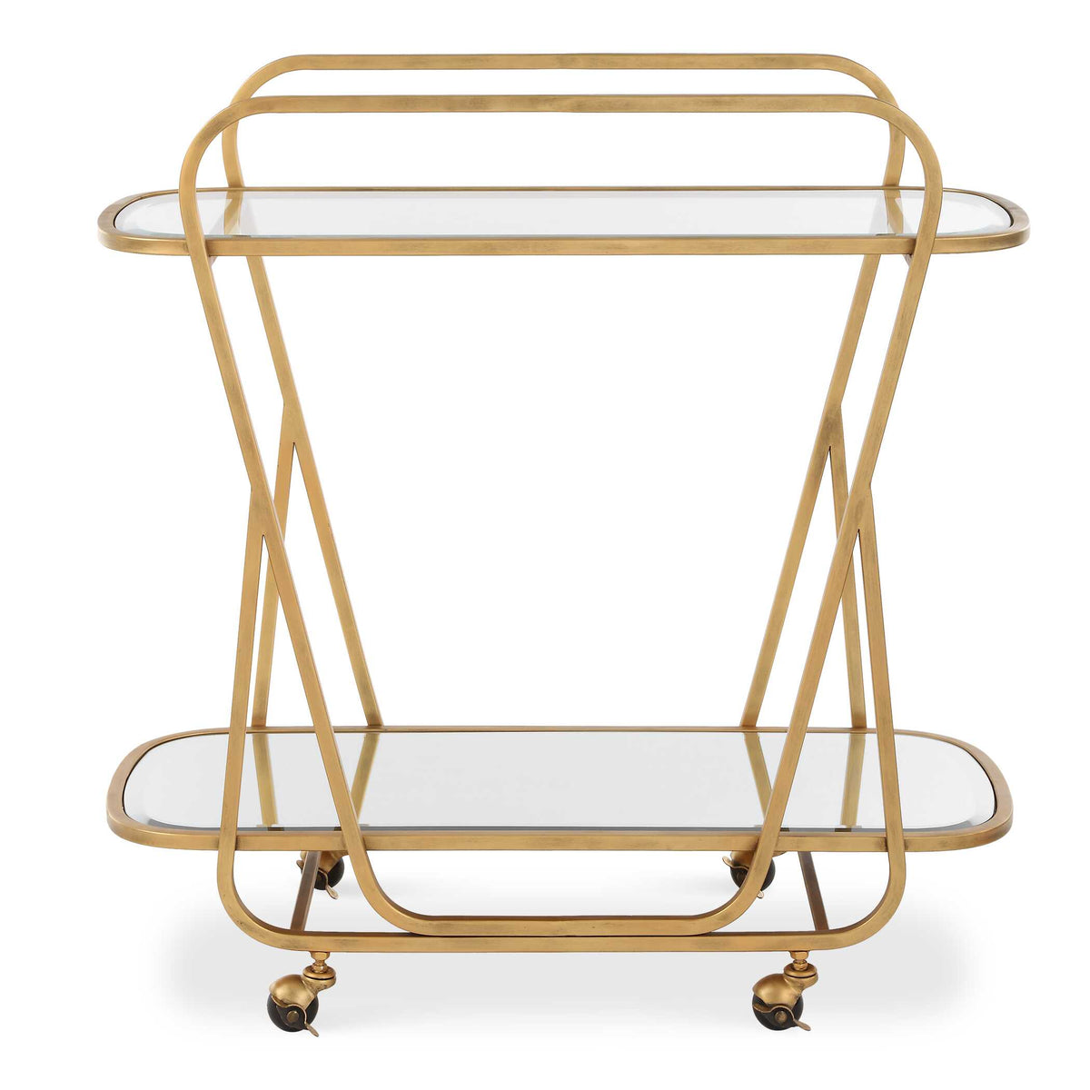 Swain Brass Serving Cart