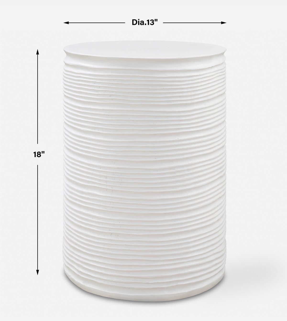 Borderline White Drum Table