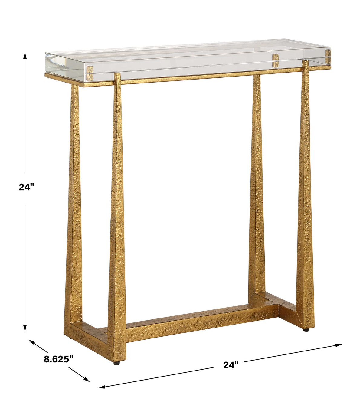 Midas Thick Crystal Accent Table