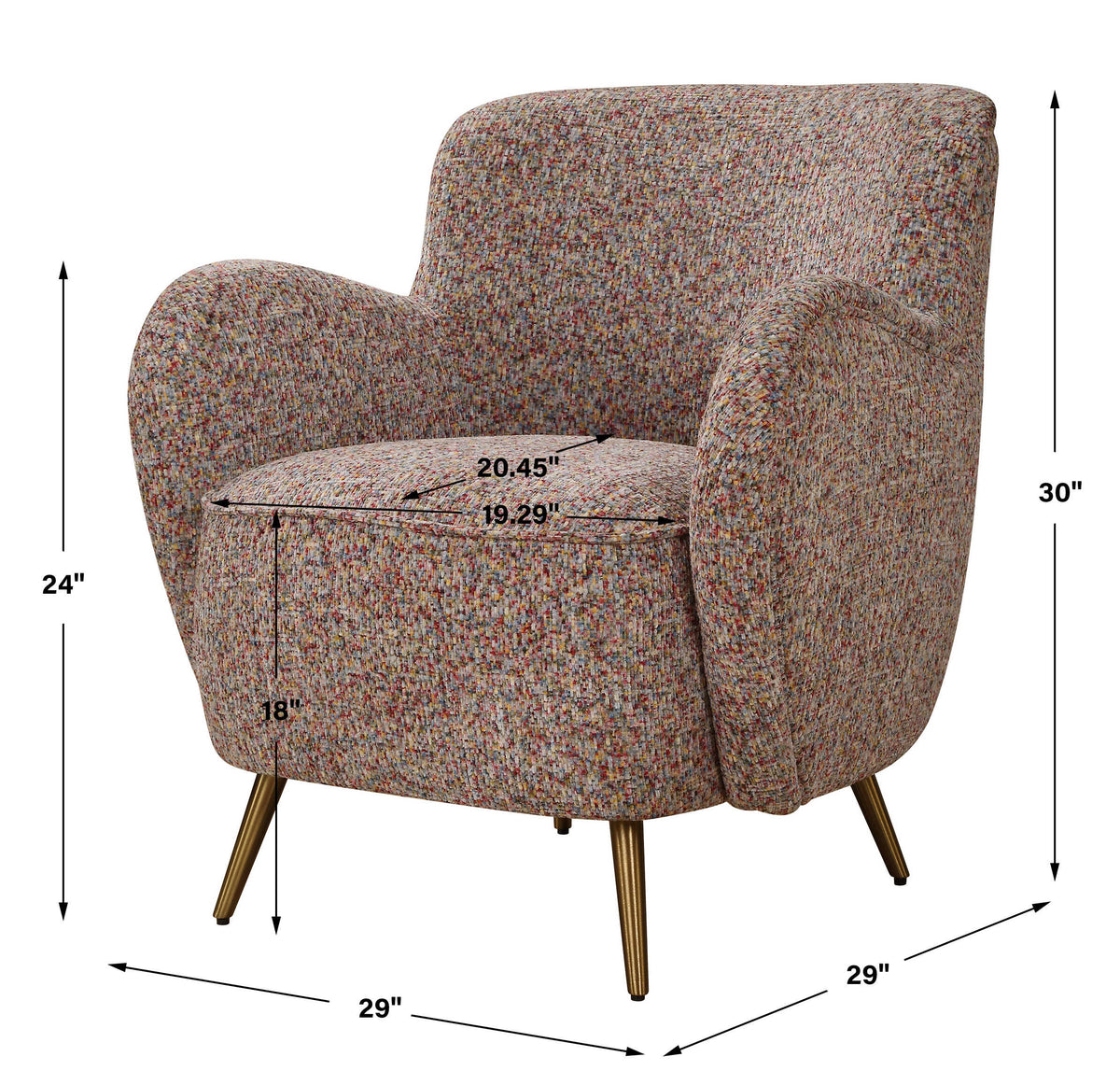 Gemstone Confetti Toned Accent Chair