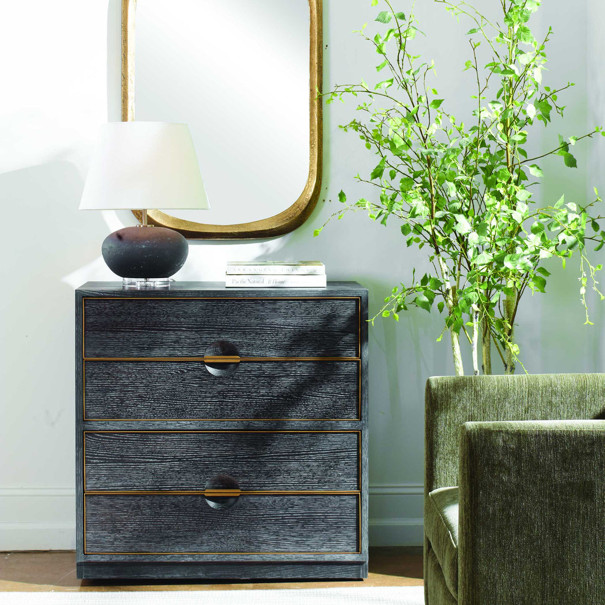 Besos 4 Drawer Walnut Chest