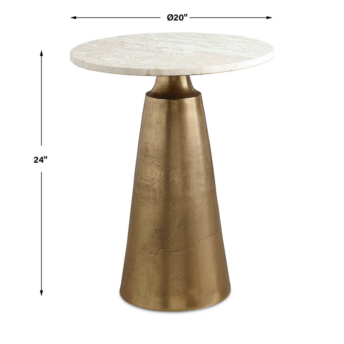 Midsummer Antique Brass Accent Table