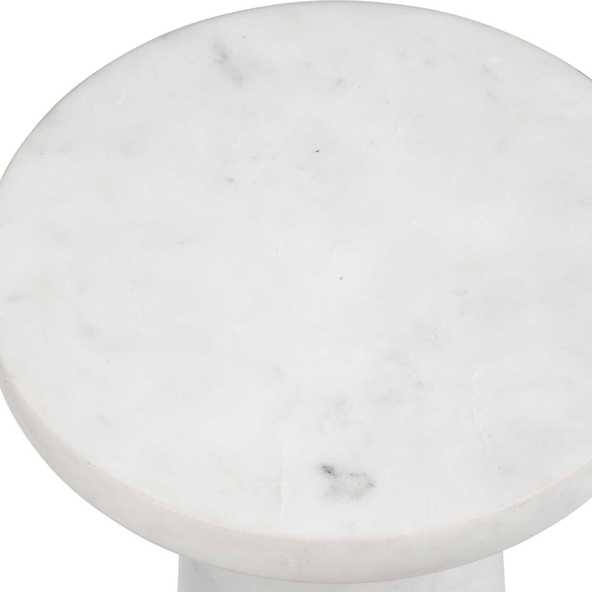 Lirra White Marble Drink Table