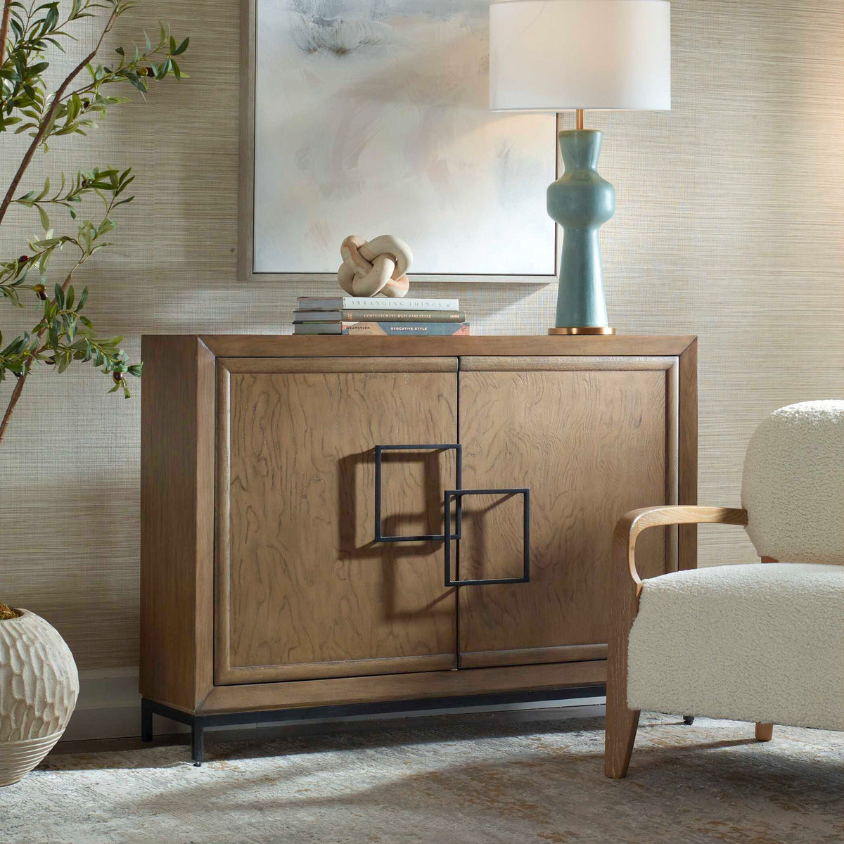 Paltrow Burl 2 Door Cabinet