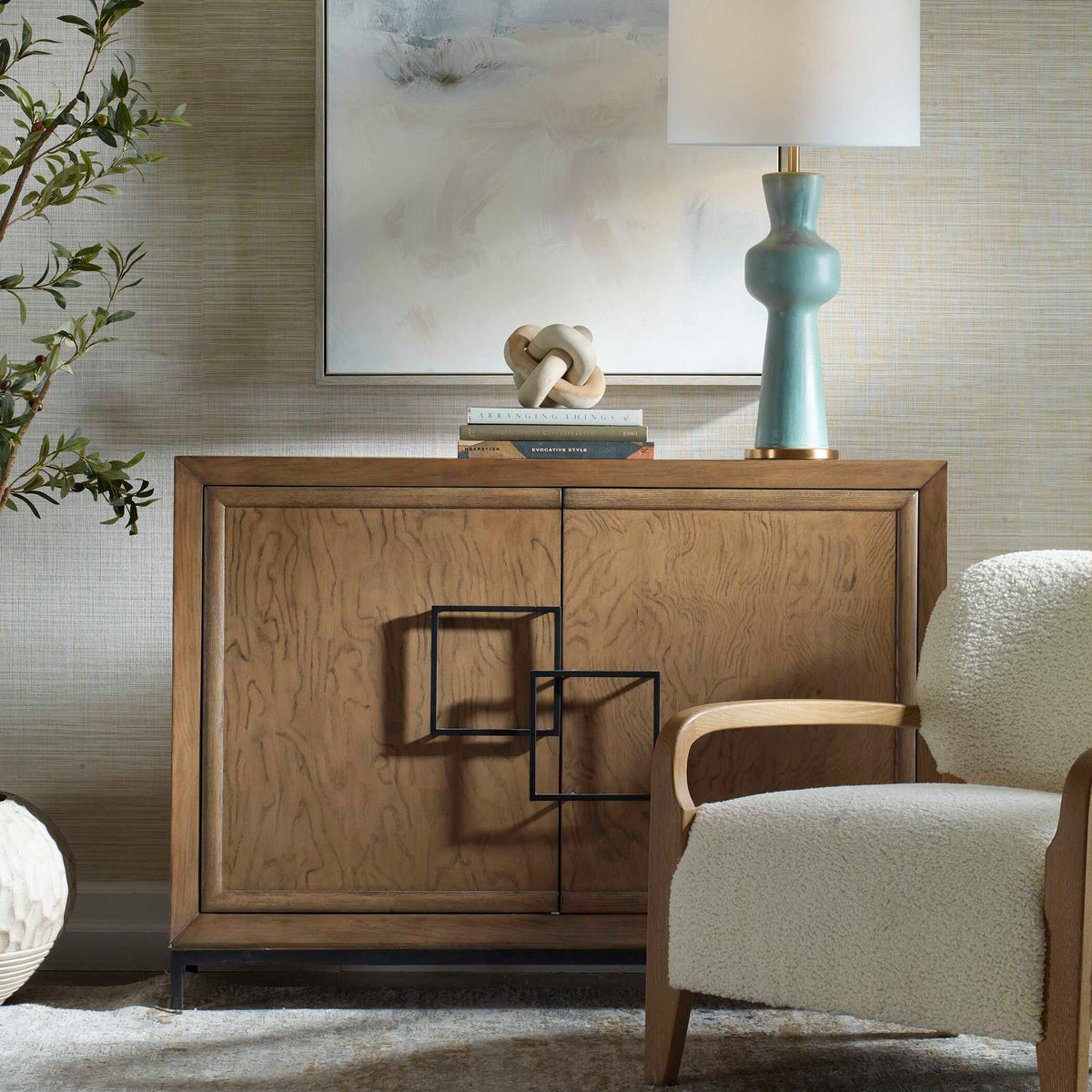 Paltrow Burl 2 Door Cabinet