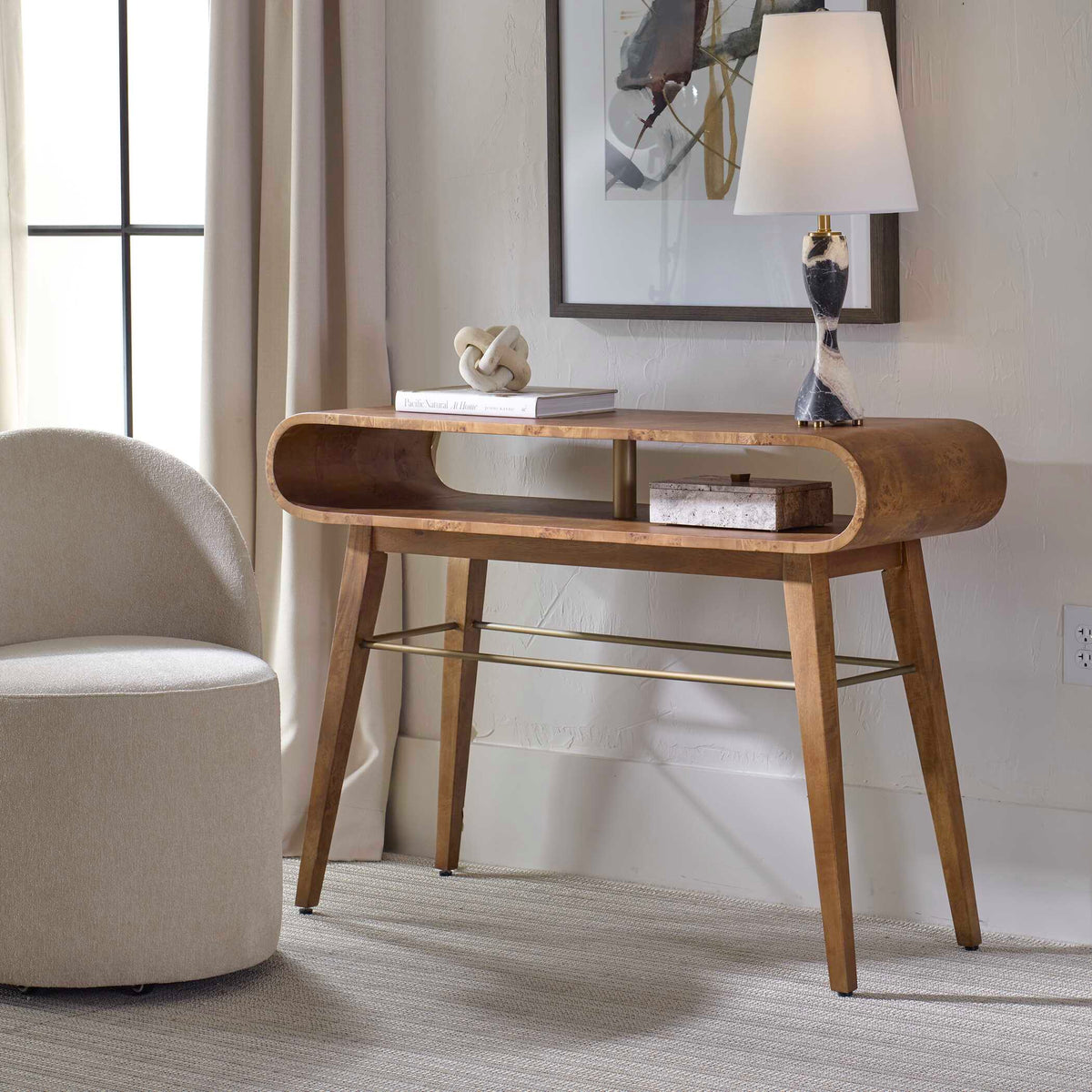Ledger Mid-Century Console Table