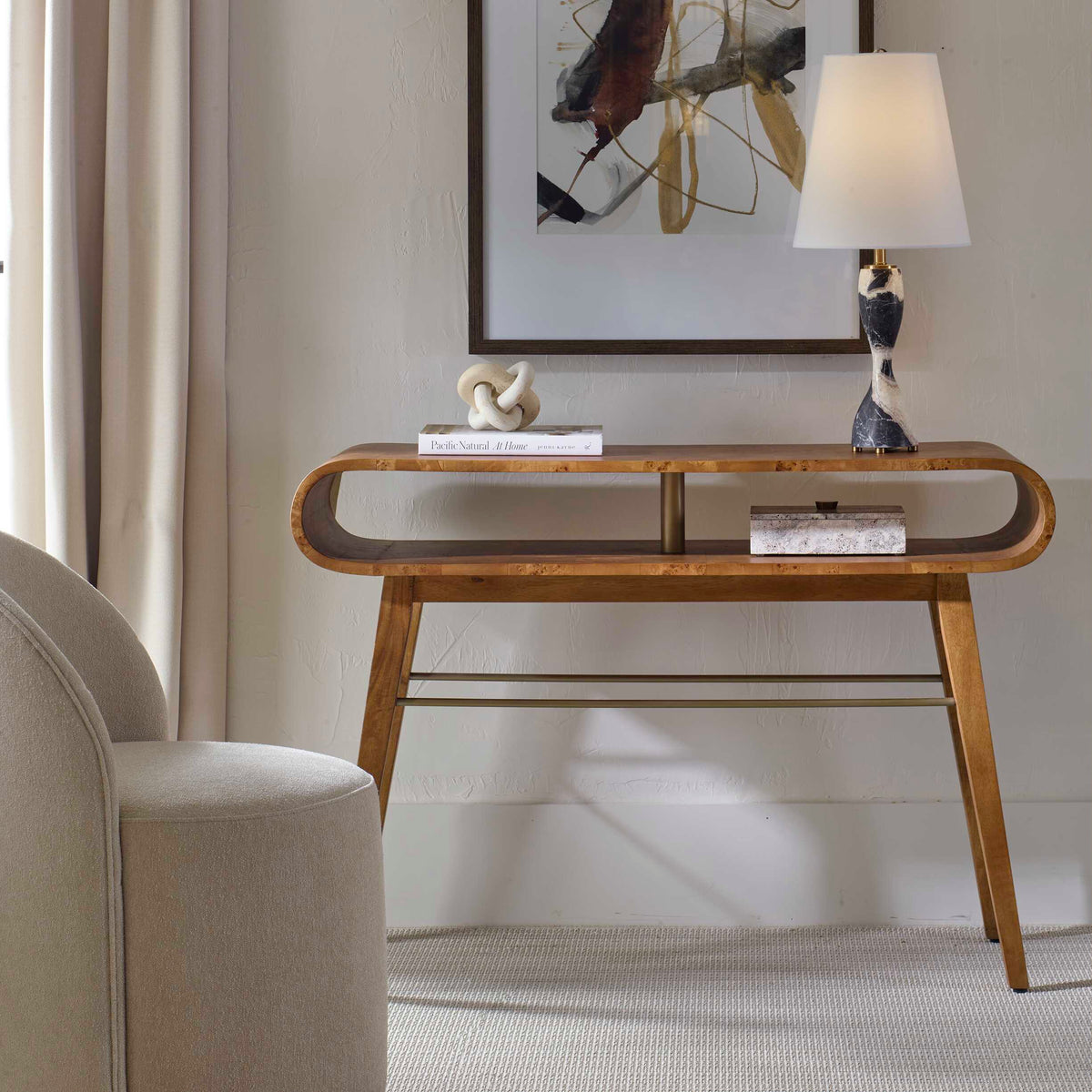 Ledger Mid-Century Console Table
