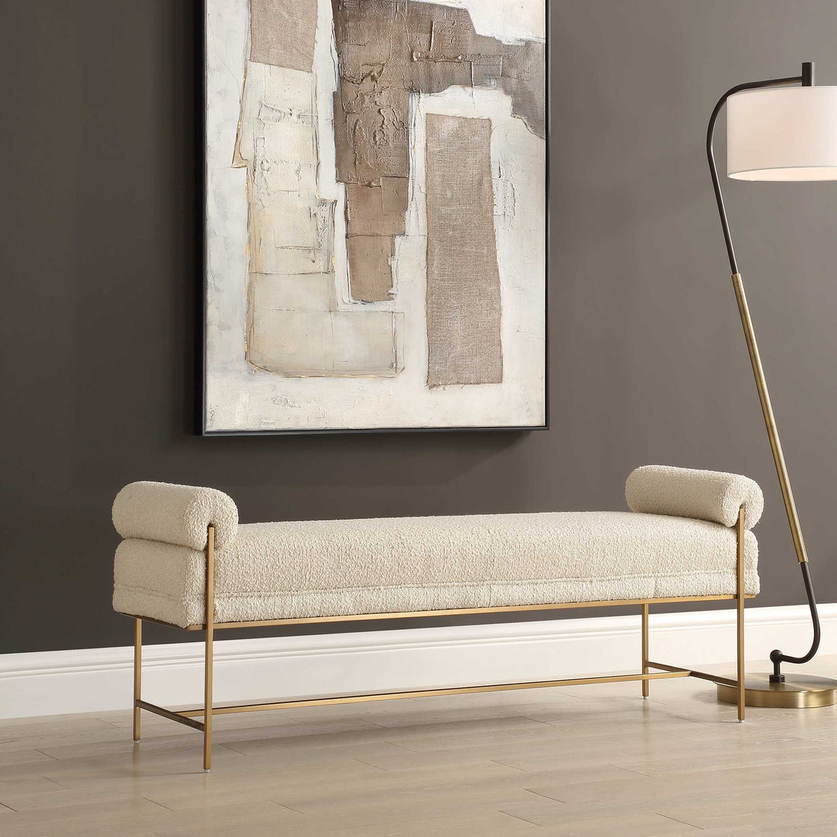 Bolster Pearl White Bench