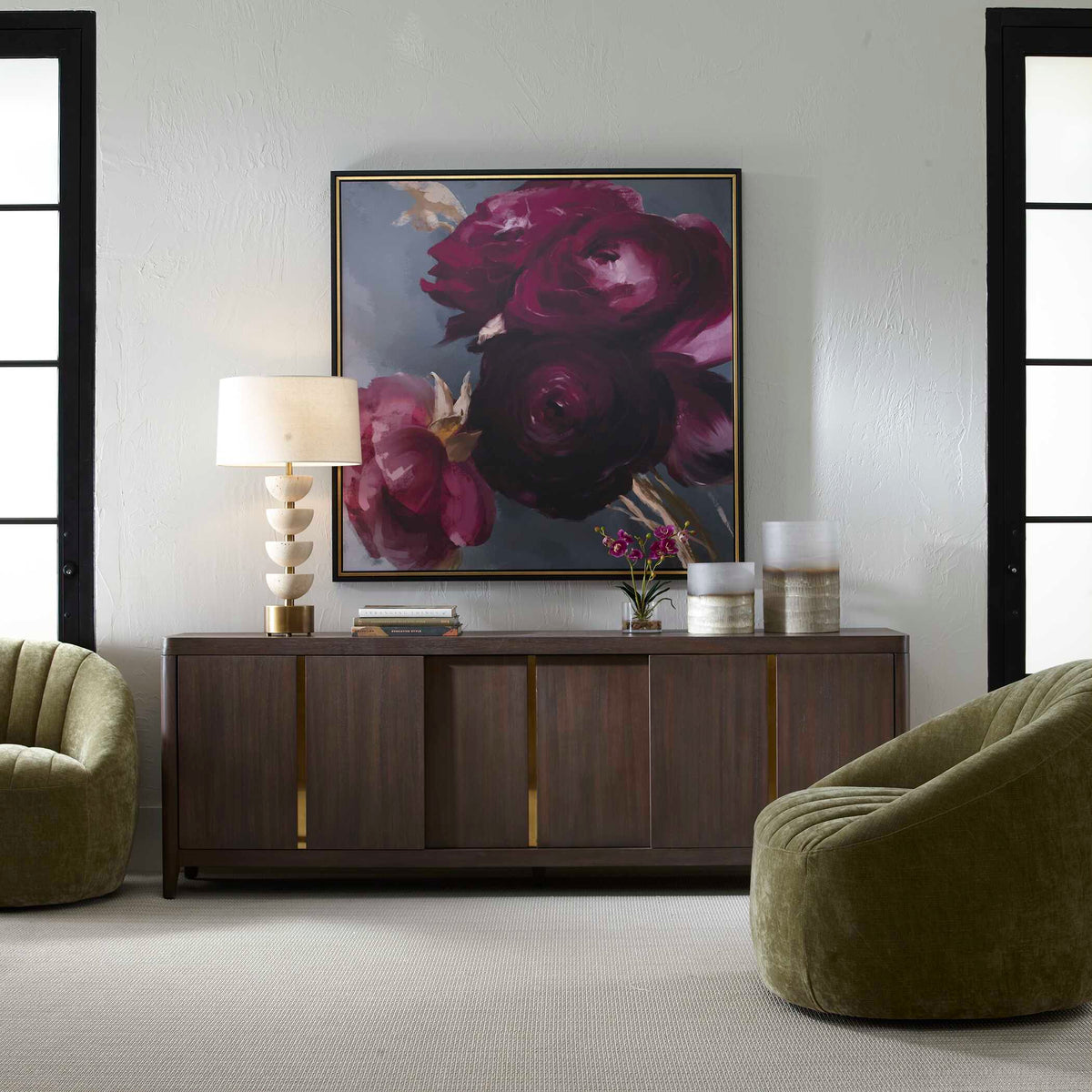 Botero Walnut Console Cabinet