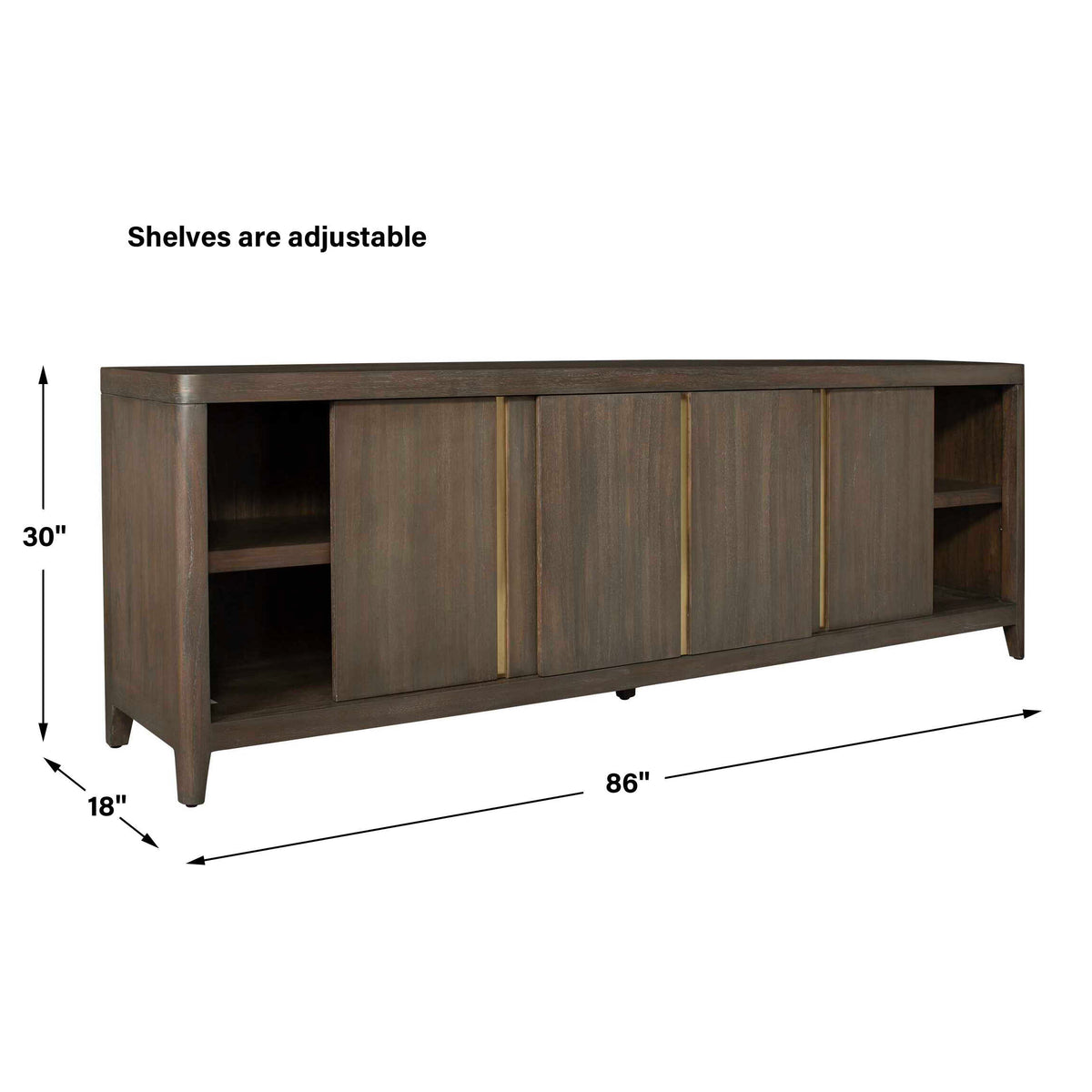 Botero Walnut Console Cabinet