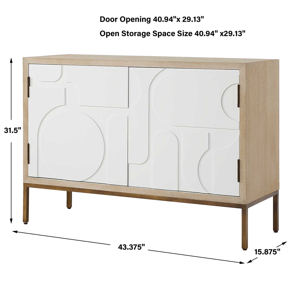 Weimar 2 Door White Cabinet