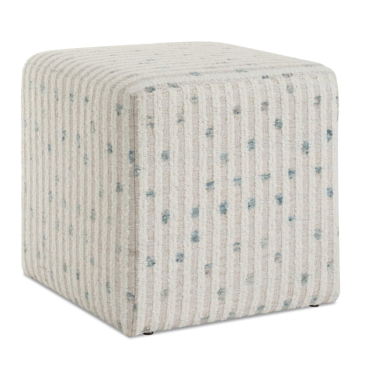 Joie White Chenille Ottoman