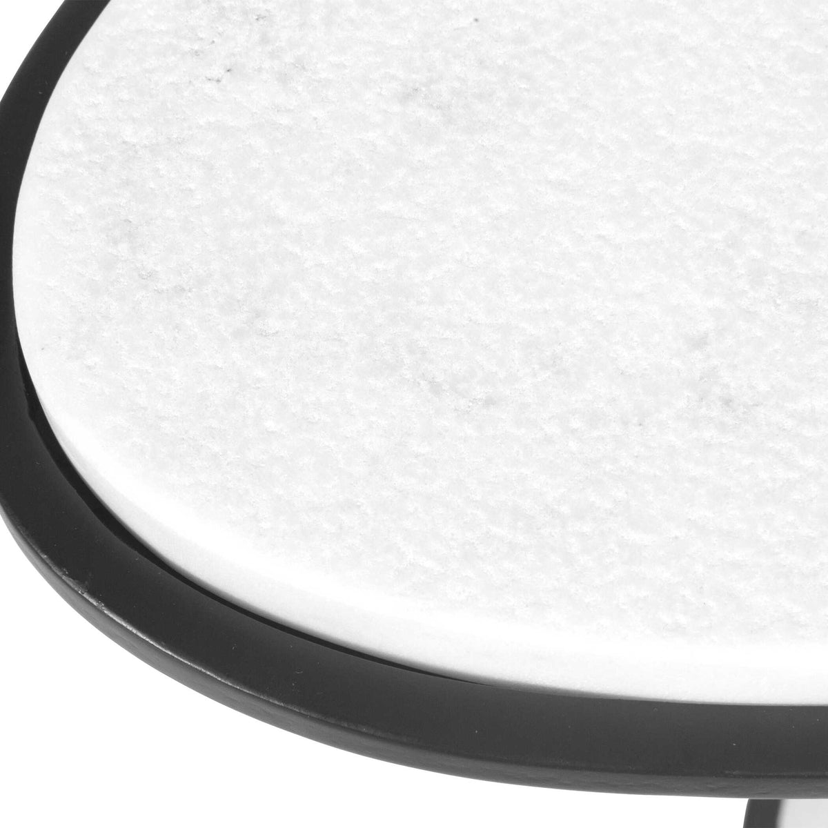 Morro White Marble Side Table