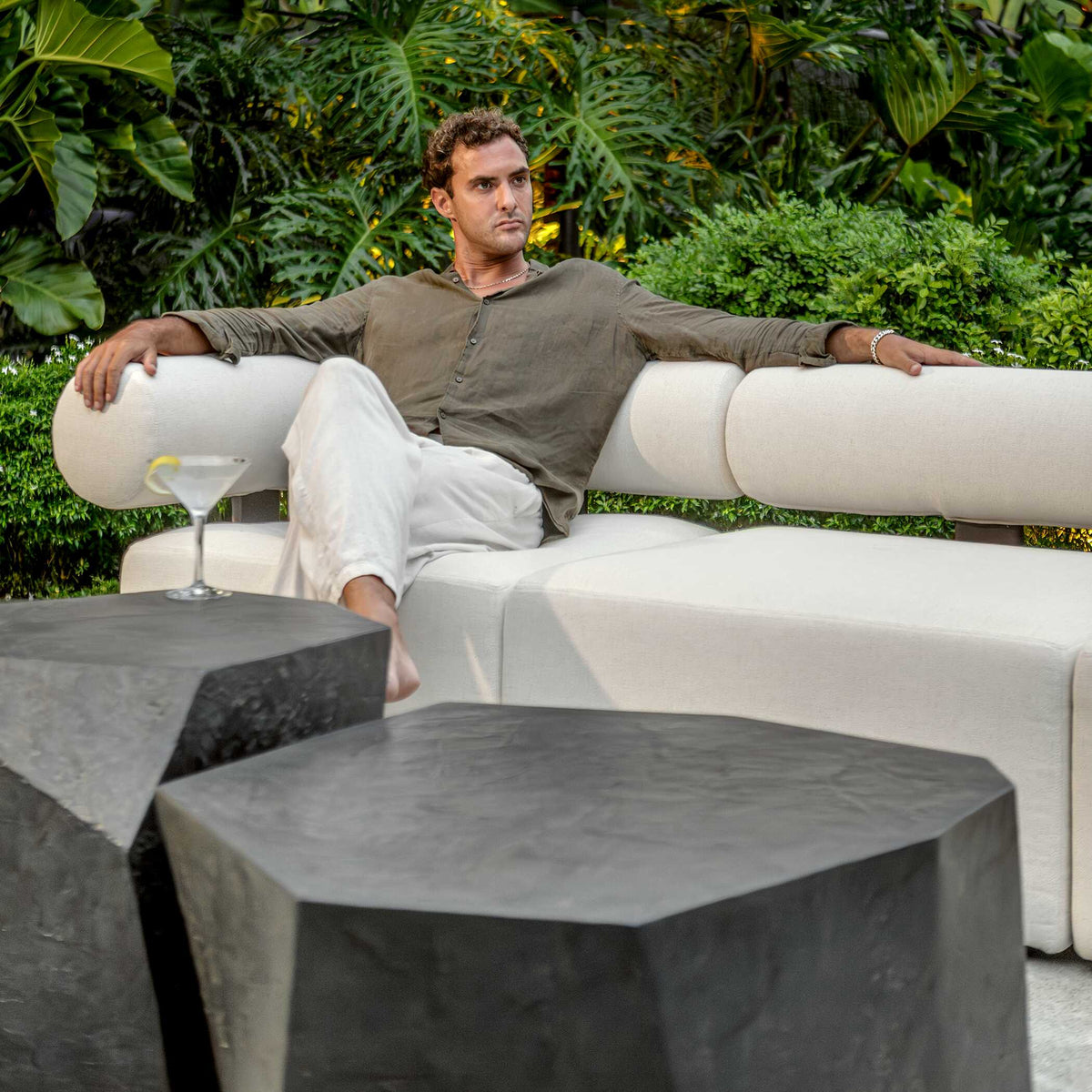 Parra Slate Outdoor Side Table