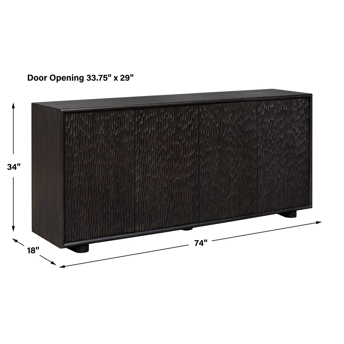 Stevenson Wood 4 Door Cabinet