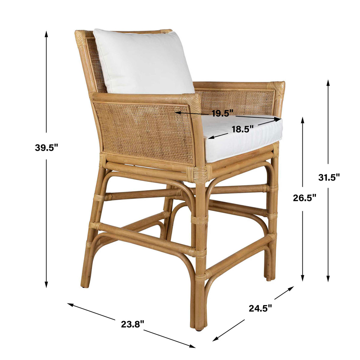 Pacific Rattan Counter Stool