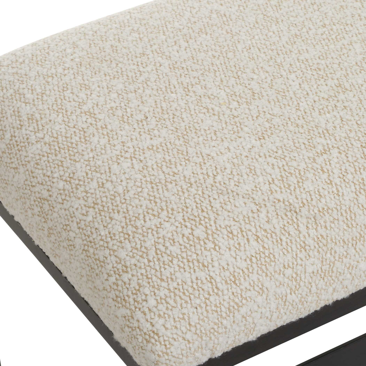 Halston Upholstered White Bench