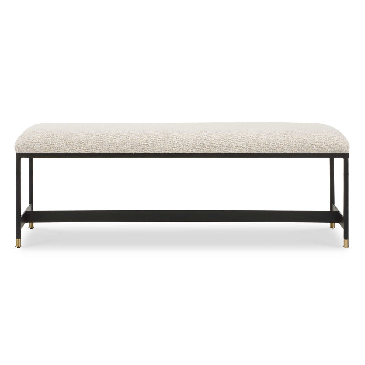 Halston Upholstered White Bench