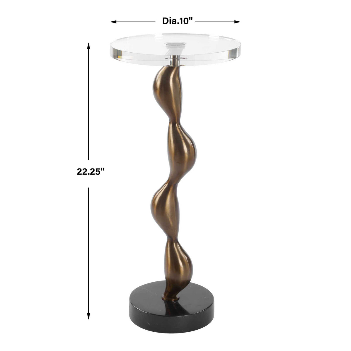 Remolino Bronze Drink Table