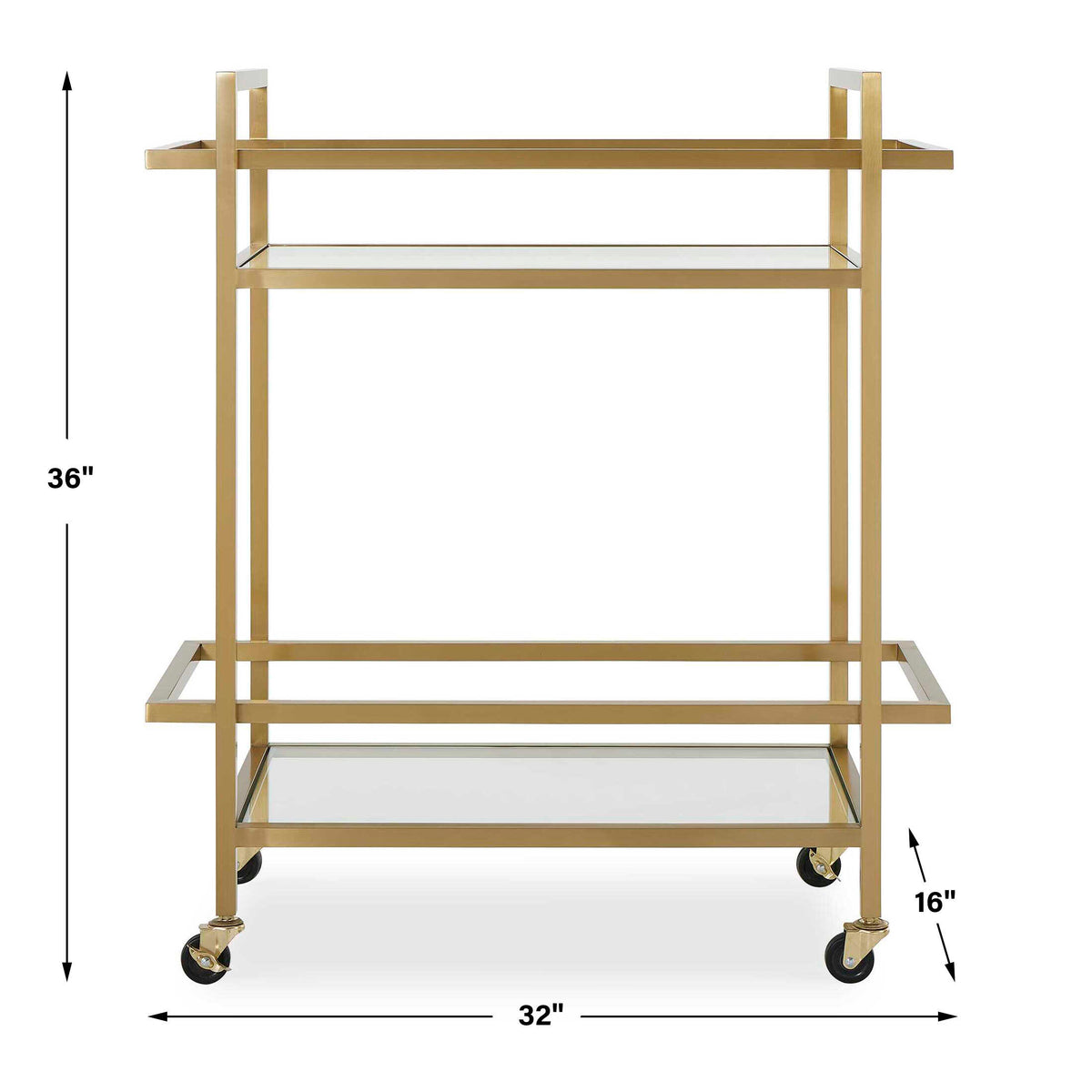 Erena Brass Bar Cart