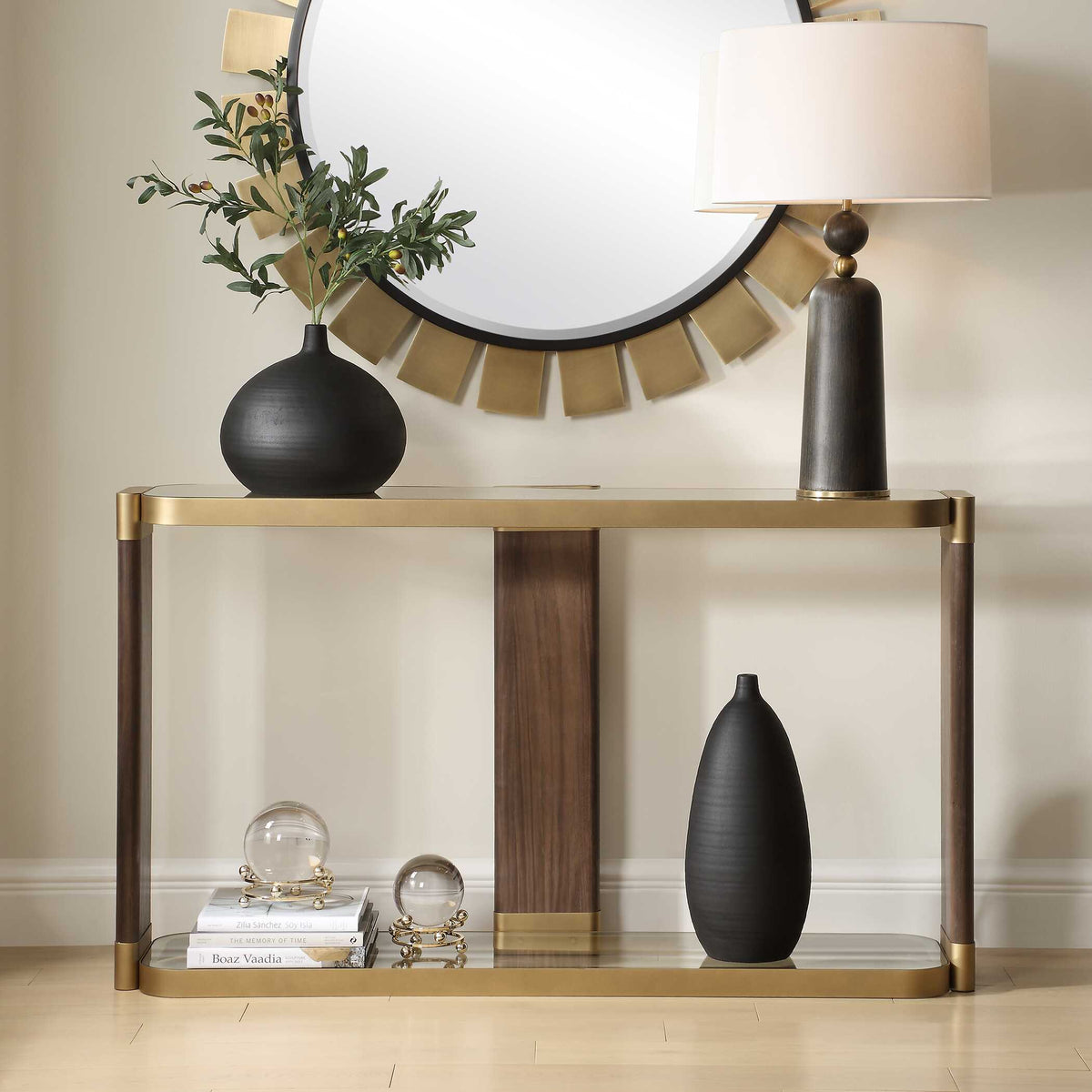 Ryles Glass Console Table