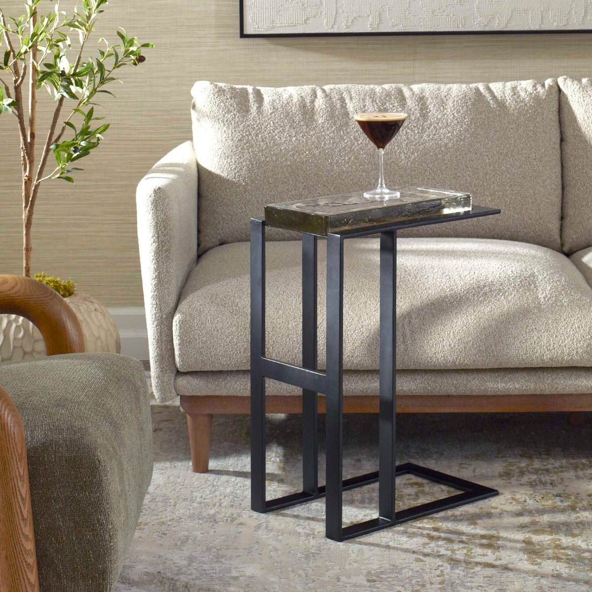 Soma Black Accent Table