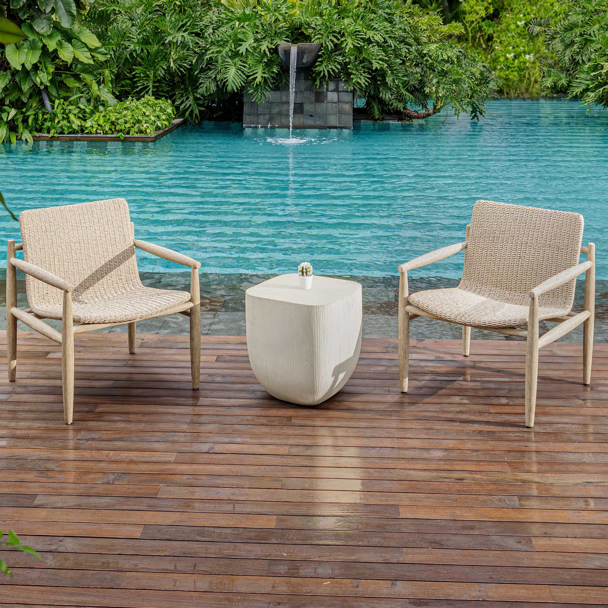 Alma Concrete Outdoor Side Table