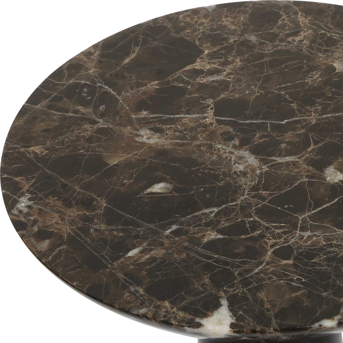 Hastings Brown Marble Accent Table