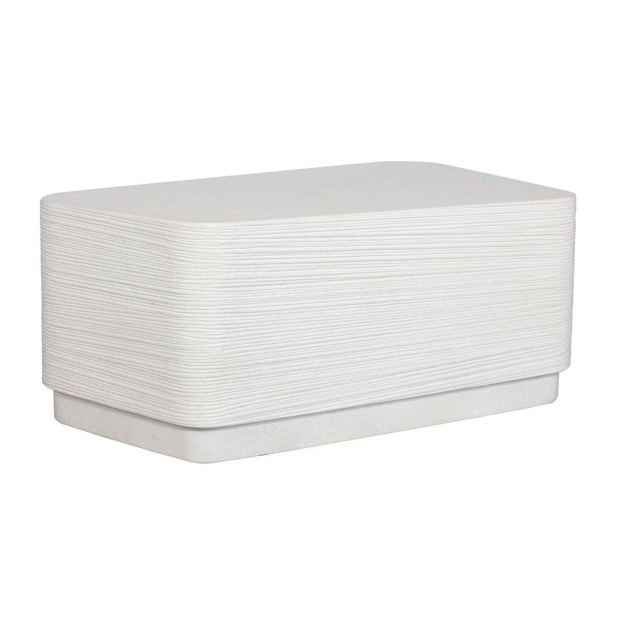 Saltwater White Concrete Coffee Table
