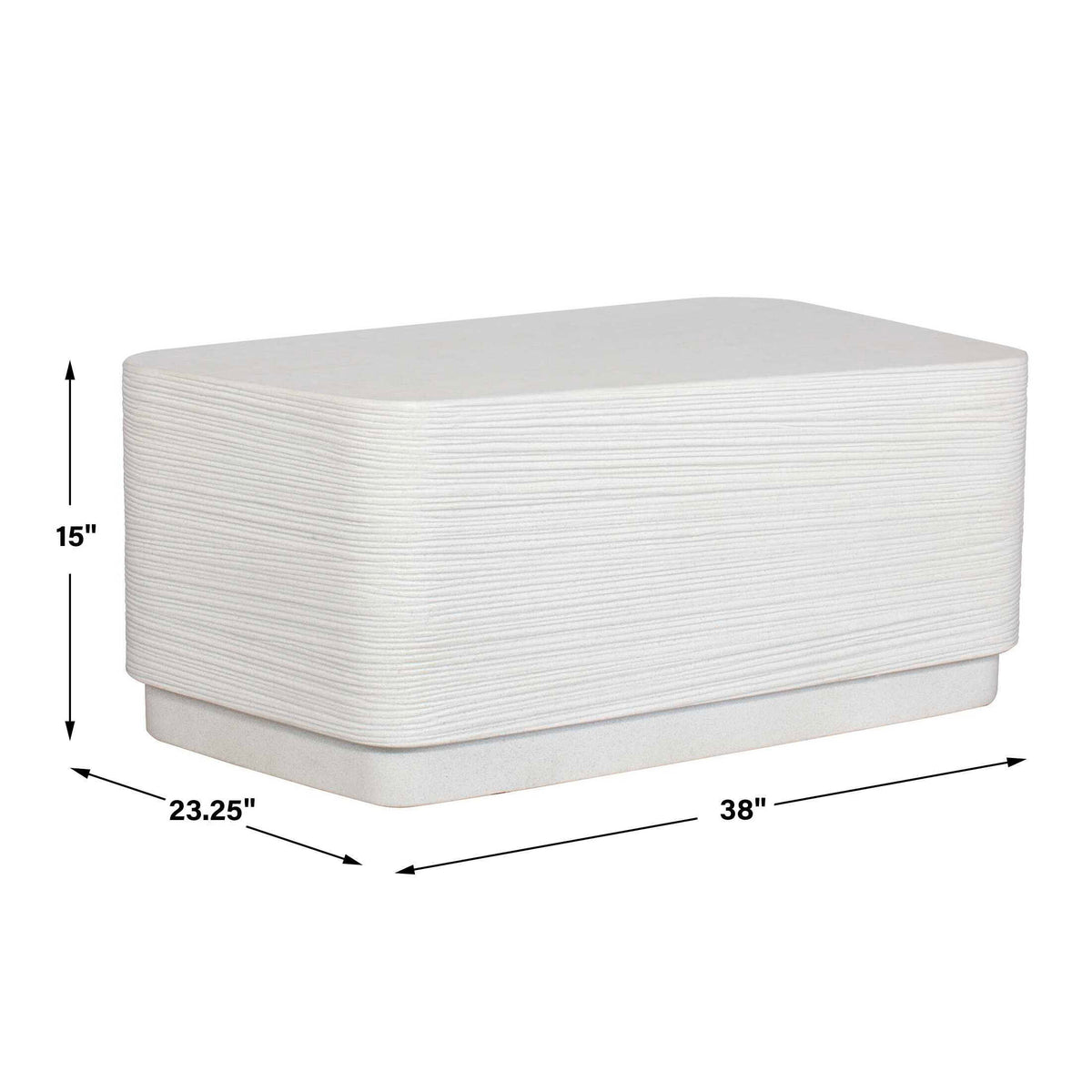 Saltwater White Concrete Coffee Table