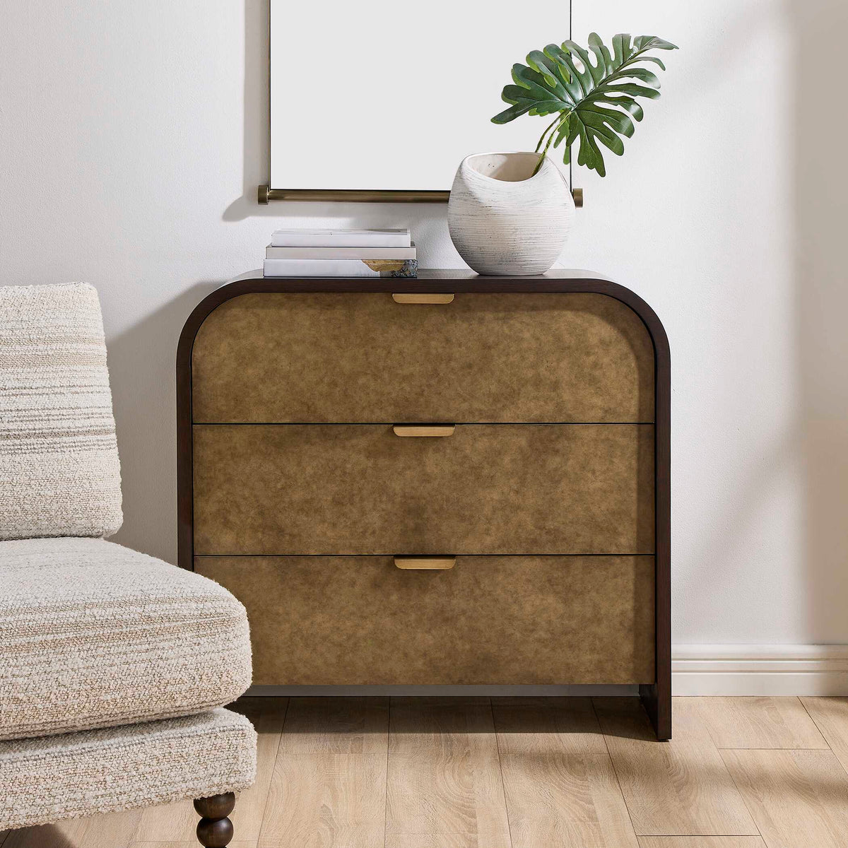 Byrams 3 Drawer Oak Chest