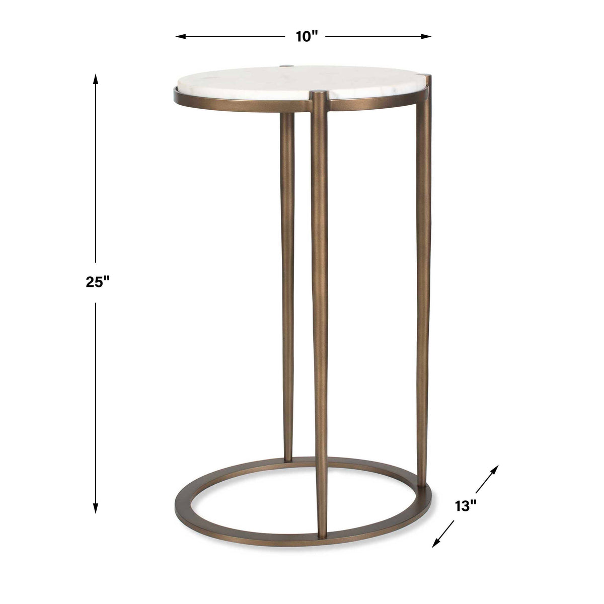Mercier Round Marble Accent Table