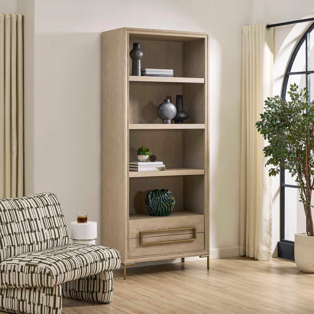 Alessia Light Oak Etagere