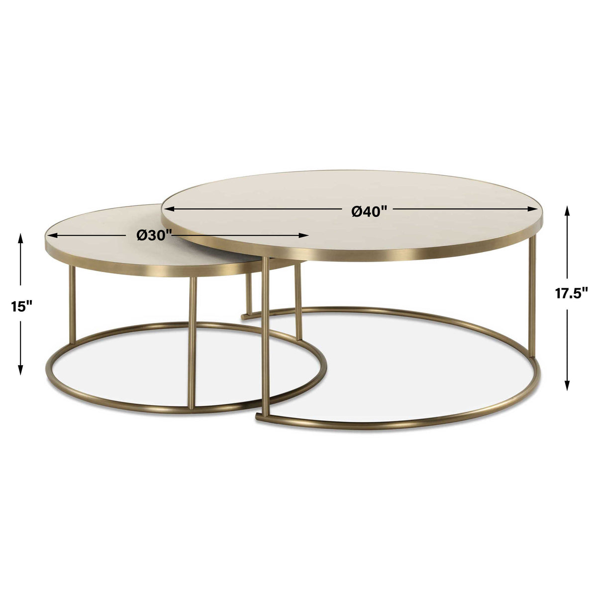 Aragon Nesting Coffee Tables Set/2