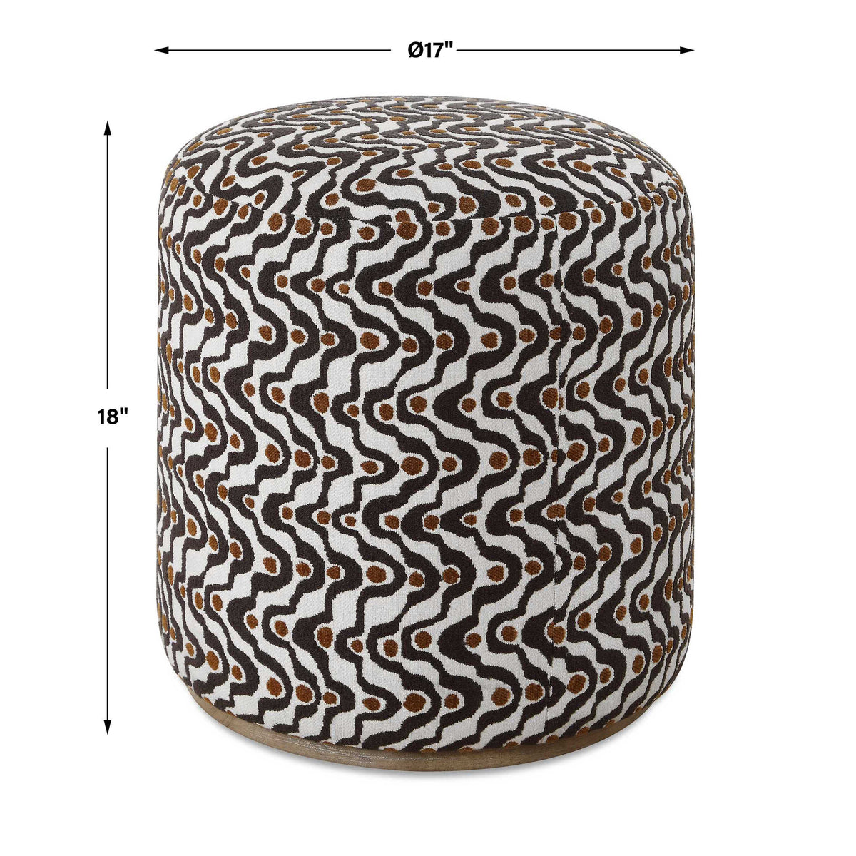 Cas Plush Espresso Ottoman
