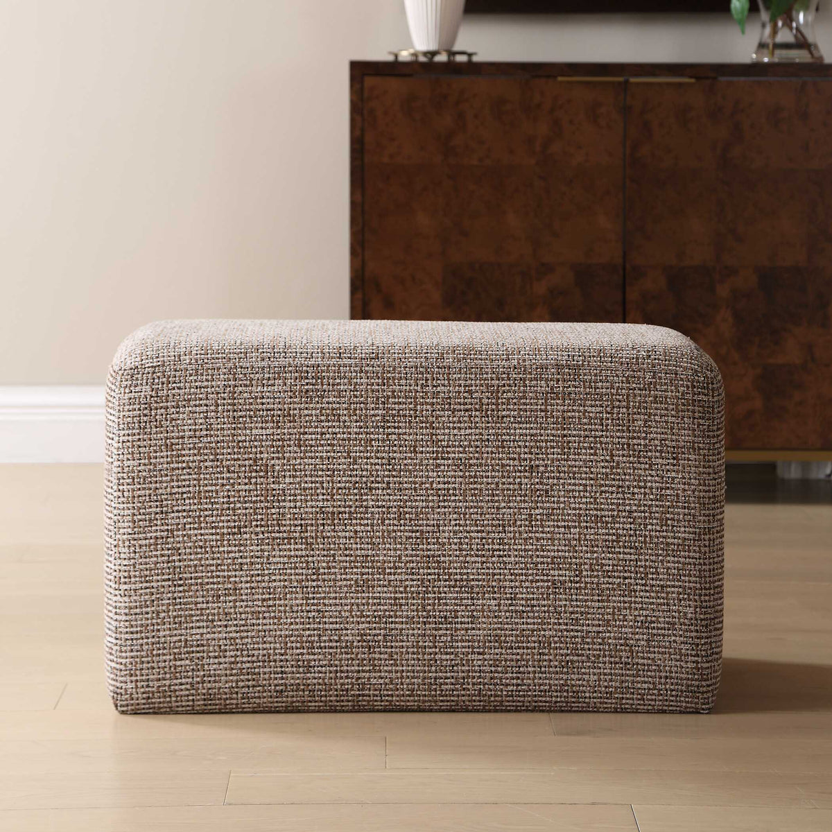 Kelce Woven Checkered Ottoman