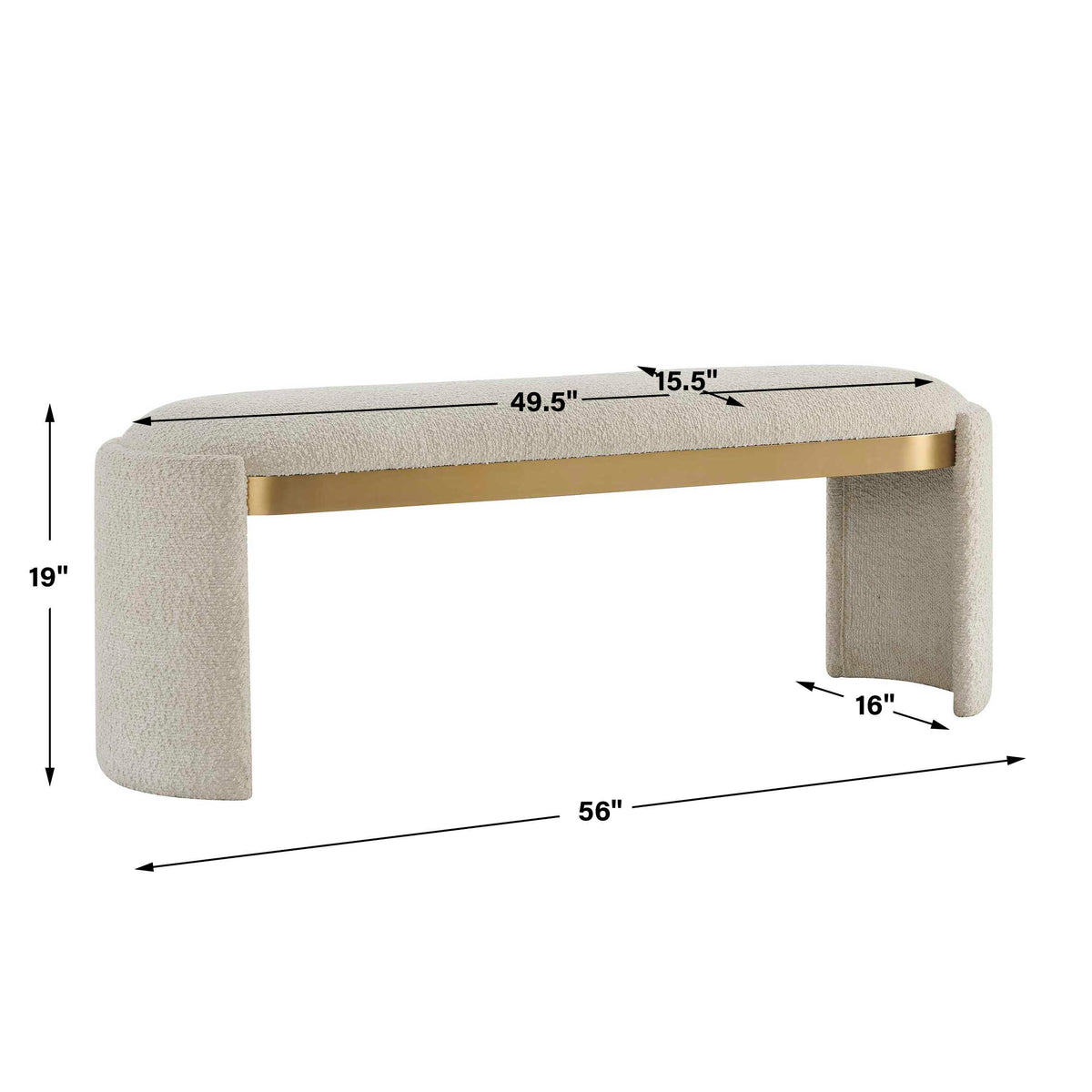 Serena Bone White Bench