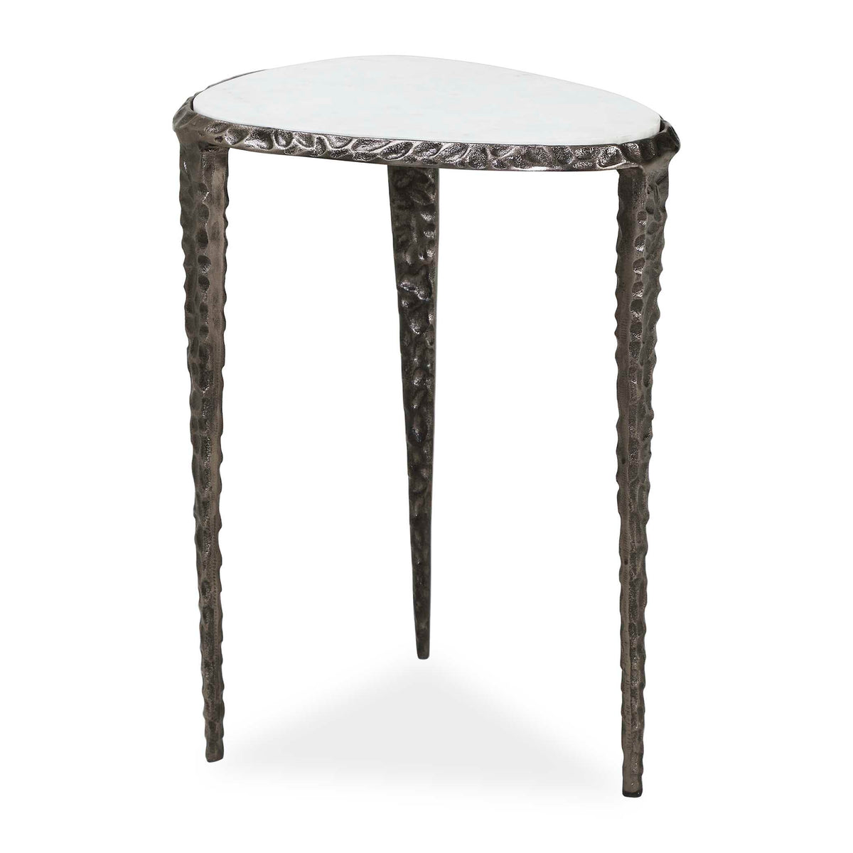 Arnold White Marble Accent Table
