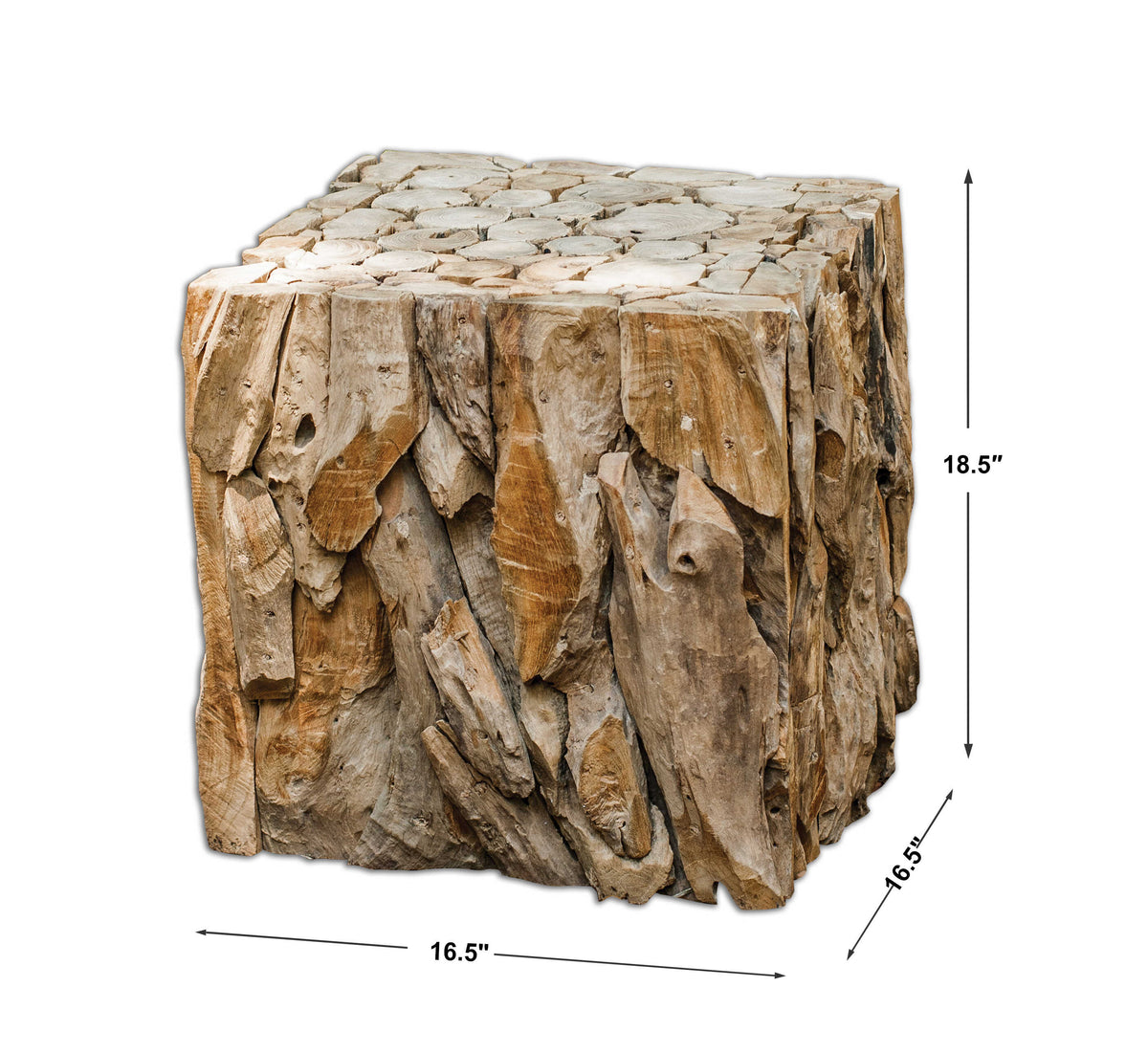 Teak Root Bunching Cube