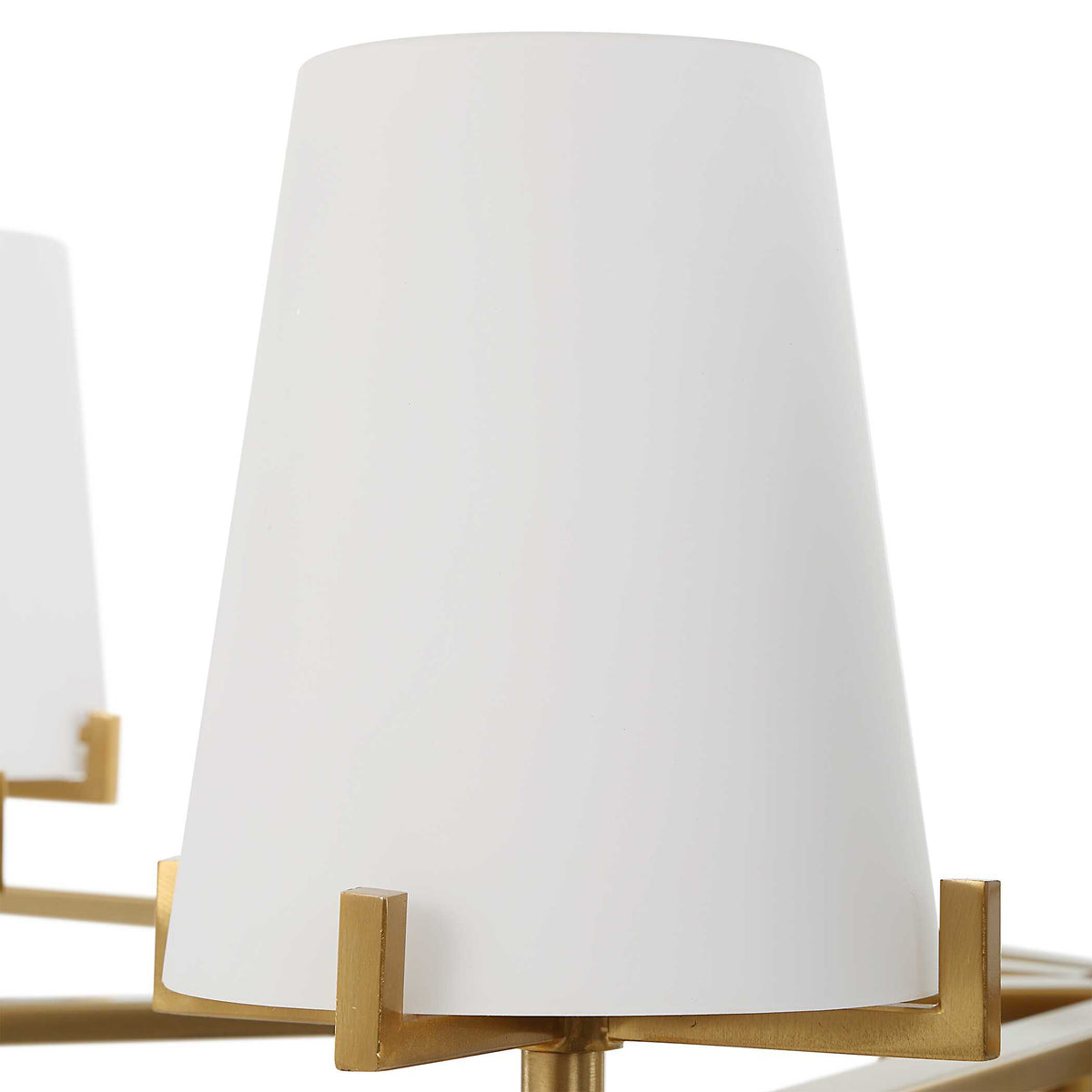 Lassen 8 Light Brass Chandelier