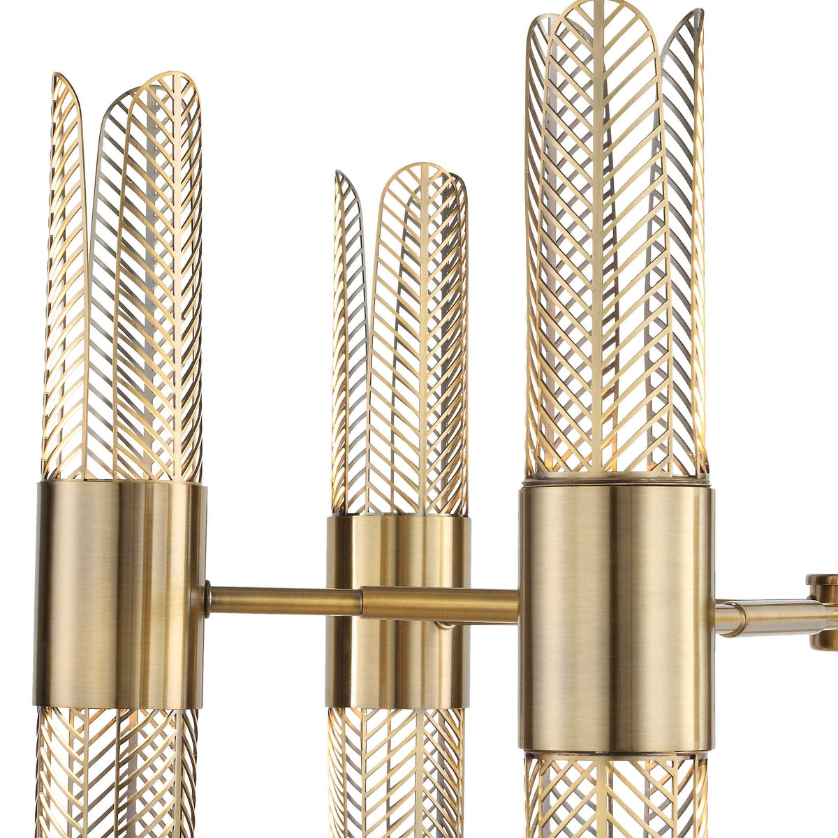 Cret 12 Light Brass Chandelier