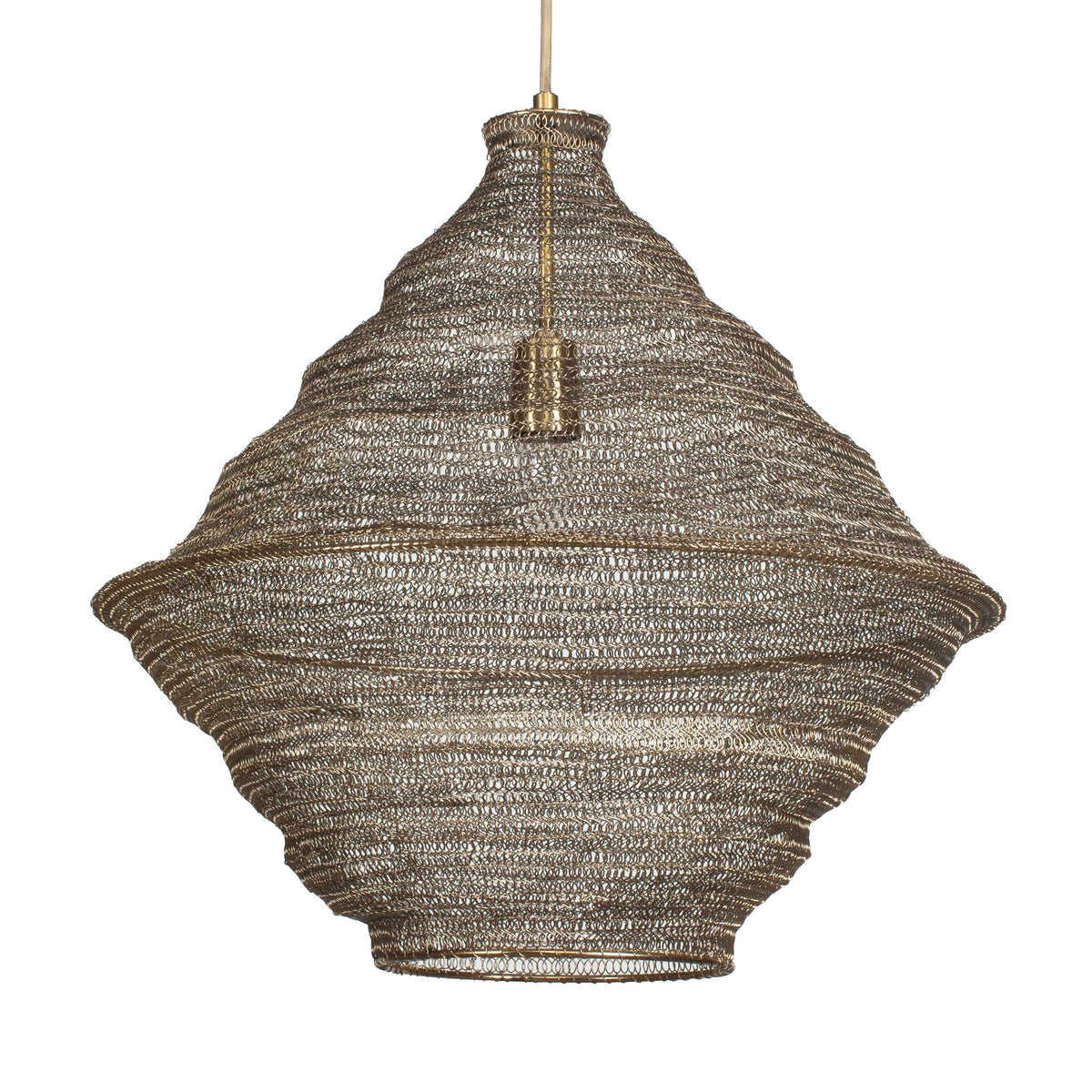 Sigh Woven Brass 1 Light Pendant